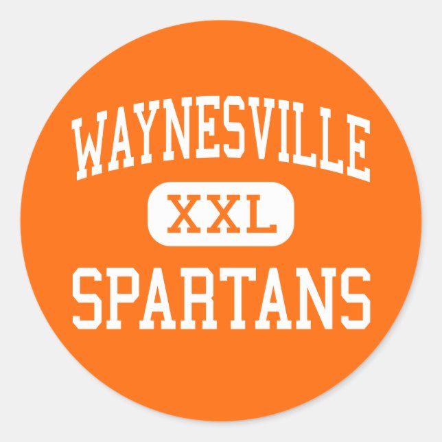 Waynesville - Spartans - High - Waynesville Ohio Classic Round Sticker (Front)