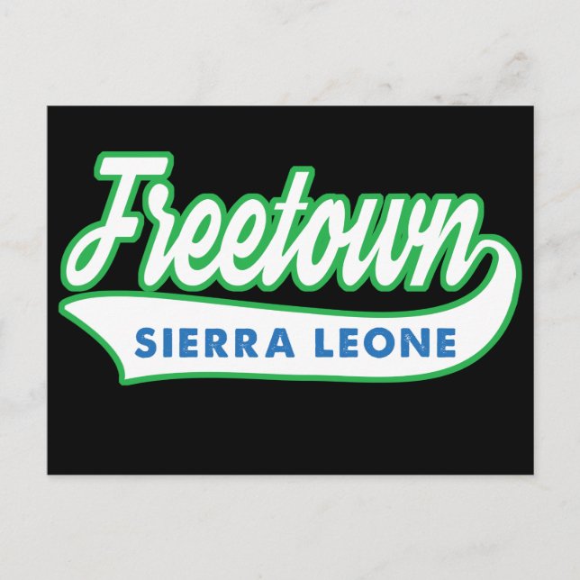 WAYout Arts Freeetown Sierra Leone Flag Colours Postcard (Front)
