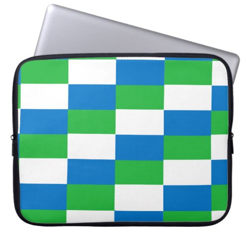 WAYout Arts Freeetown Sierra Leone Flag Pattern Laptop Sleeve