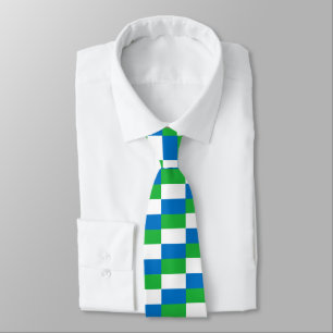 WAYout Arts Freeetown Sierra Leone Flag Pattern Neck Tie