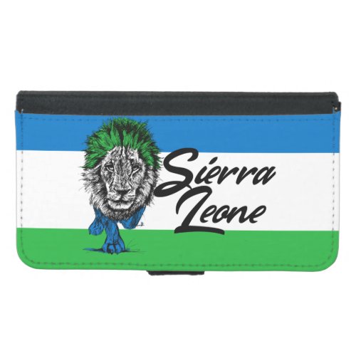 WAYout Arts Freetown Sierra Leone Flag Lion Samsung Galaxy S5 Wallet Case