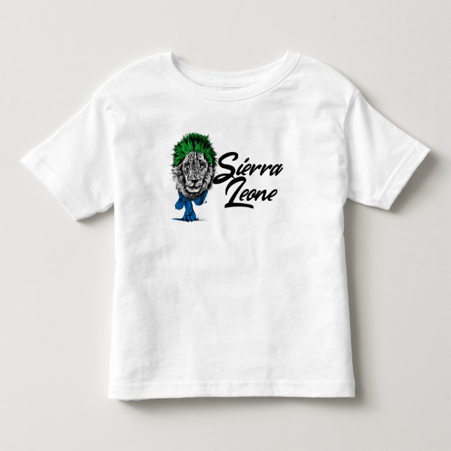 WAYout Arts Freetown Sierra Leone Flag Lion Toddler T-shirt (Front)