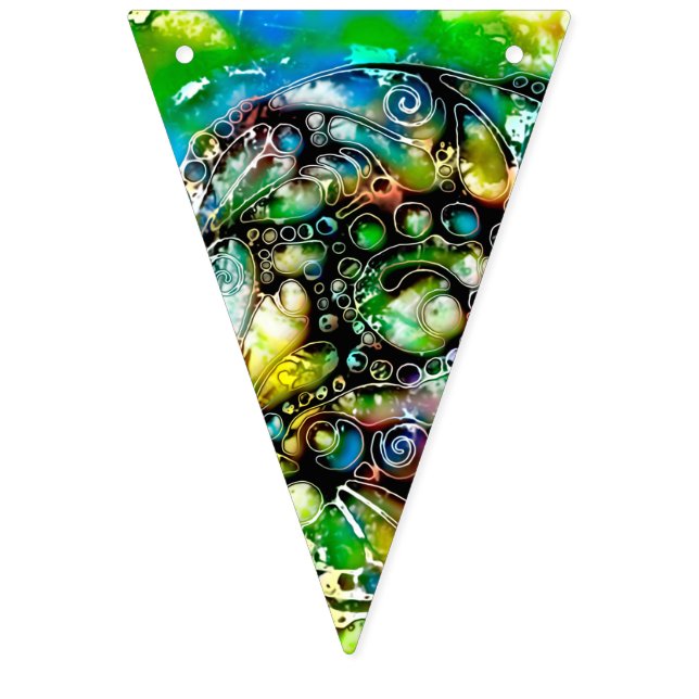 Ways Of Life - Neurographic Art 7 Bunting Flags (First Flag)