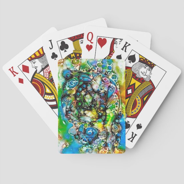 Ways Of Life - Neurographic Art 7 Poker Cards (Back)