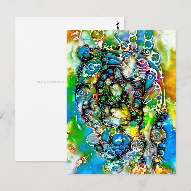 Ways Of Life - Neurographic Art 7 Postcard (Front/Back)
