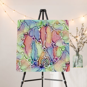 Ways Of Life - Neurographic Art Pattern 1 Foam Board