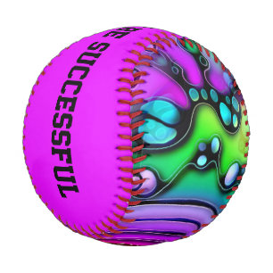 Ways Of Life - Neurographic Art Pattern 2 Baseball