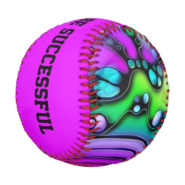 Ways Of Life - Neurographic Art Pattern 2 Baseball (Angled)