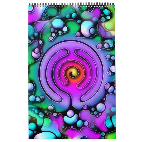 Ways Of Life _ Neurographic Art Pattern 2 Calendar