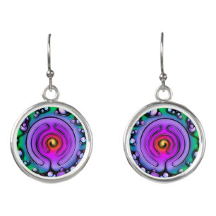 Ways Of Life - Neurographic Art Pattern 2 Earrings