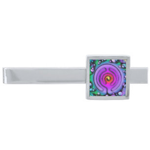 Ways Of Life - Neurographic Art Pattern 2 Silver Finish Tie Bar
