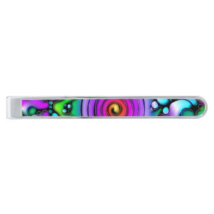 Ways Of Life - Neurographic Art Pattern 2 Silver Finish Tie Bar