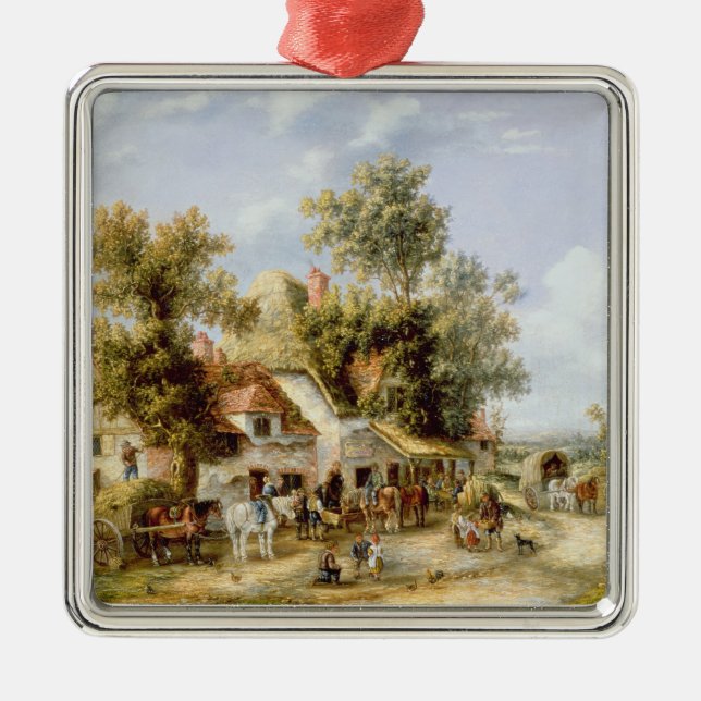 Wayside Inn Metal Ornament (Front)