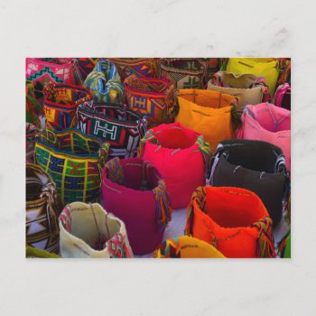 Wayuu Mochilas Bags For Sale In Colombia Postcard by bbourdages at Zazzle