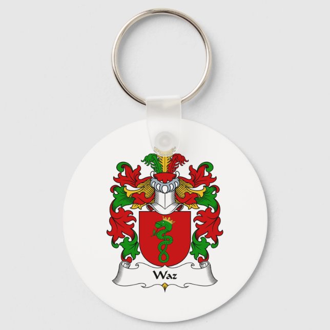 Waz Family Crest Keychain (Front)