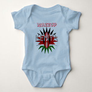 Wazzup Colorful Baby Kids Kenya Flag Bodysuit
