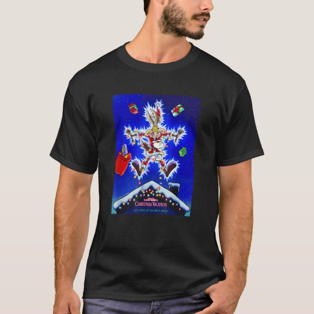 WB 100 Looney Tunes Christmas Vacation Wile E Coyo T-Shirt (Front)
