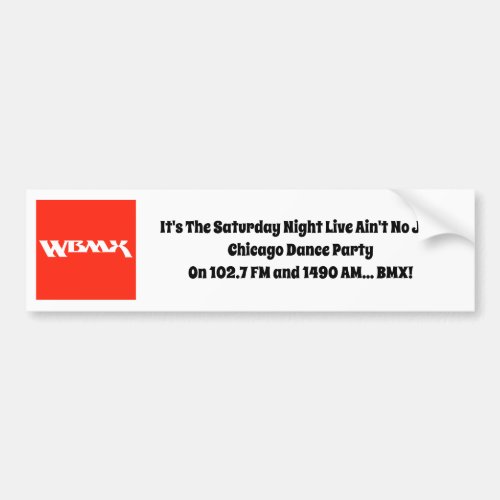 WBMX Bumper Sticker
