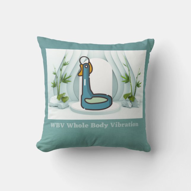 WBV Whole Body Vibration Throw Pillow (Front)