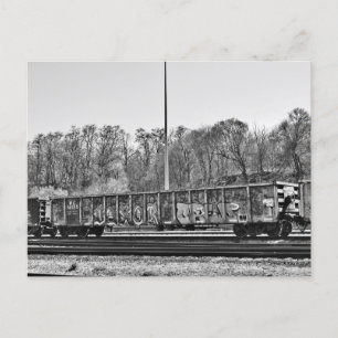 WC 54155 old Wisconsin Central gondola Postcard