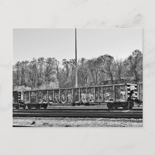 WC 54155 old Wisconsin Central gondola Postcard (Front)