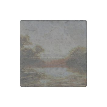Wc Piguenit - An Australian Mangrove  Ebb Tide (mo Stone Magnet by niceartpaintings at Zazzle