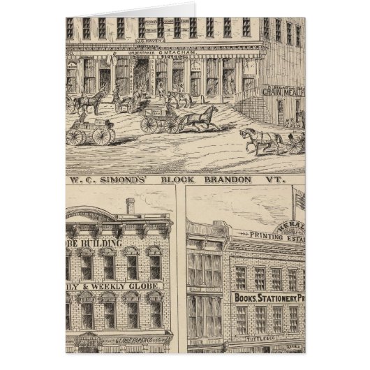 WC Simond's' Block in Brandon Cards (Front)