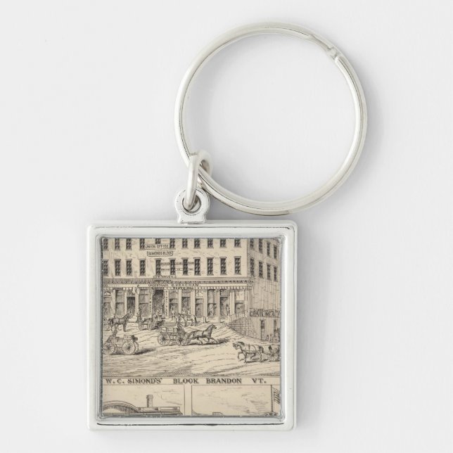 WC Simond's' Block in Brandon Keychain (Front)