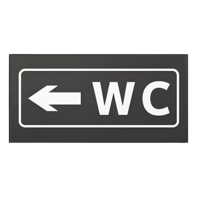 WC Toilet Restroom Sign (Classic Front)