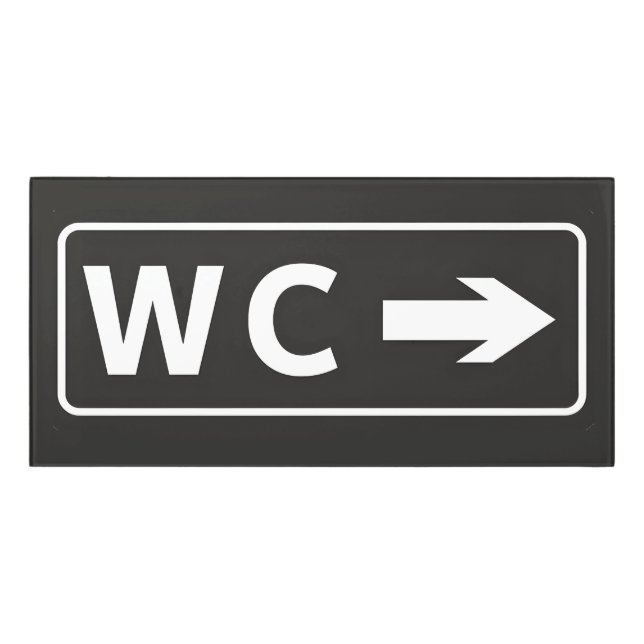 WC Toilet Restroom Sign (Classic Front)