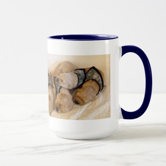 WCC camo puppies mug