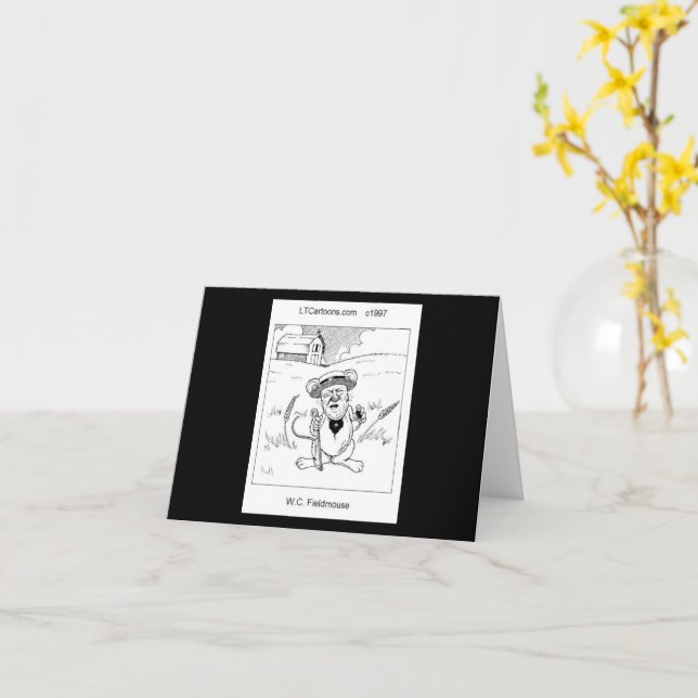 WCFieldmouse A Cute Rick London Character  Card (Yellow Flower)