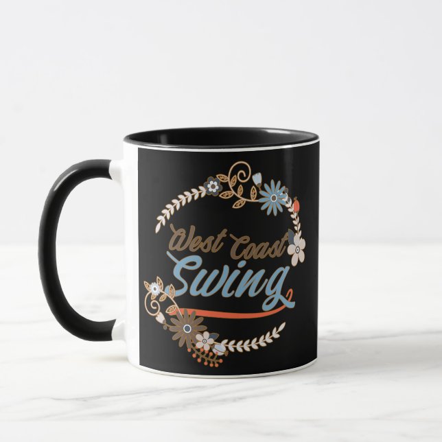 WCS Vintage West Coast Swing Dance  Mug (Left)