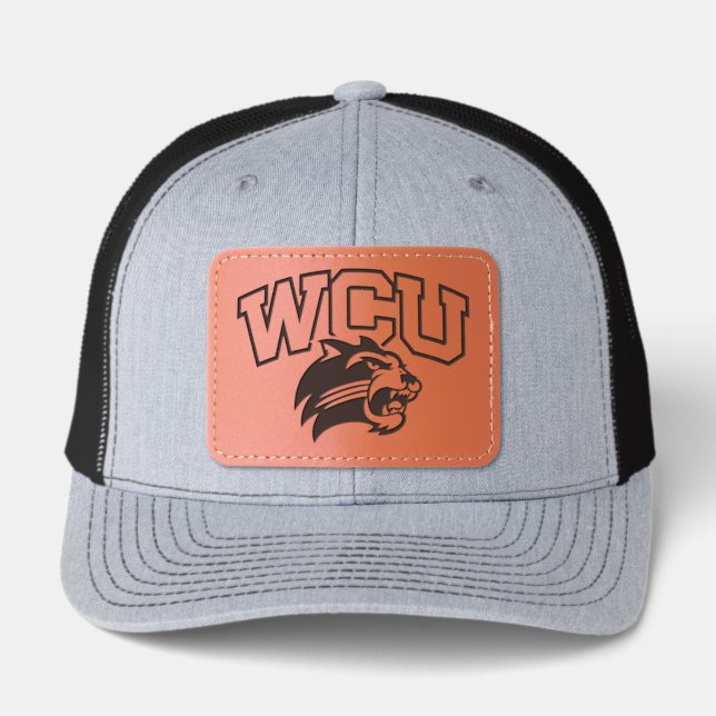 WCU Catamounts Leather Patch Hat (Front)