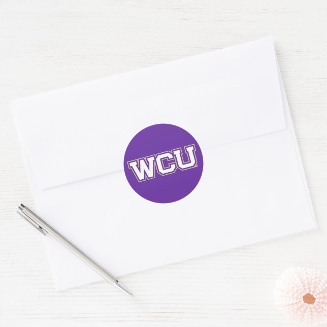 WCU CLASSIC ROUND STICKER (Envelope)