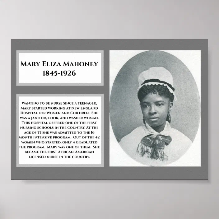 Wcw Mary Eliza Mahoney African American Nurse Poster Zazzle Com