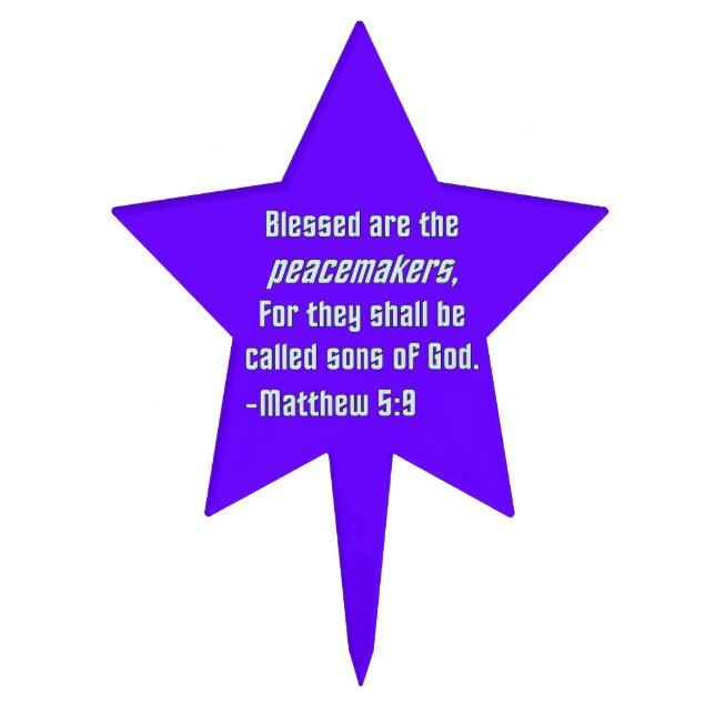 WDJS "Blessed are the Peacemakers" Cake Topper (Front)