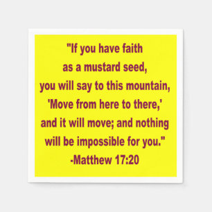 WDJS: Faith as a Mustard Seed Napkins