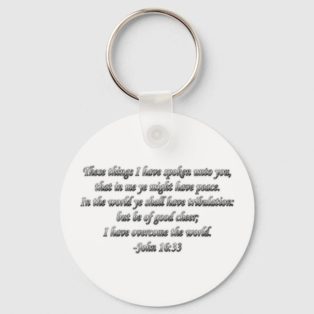 WDJS: I Have Overcome the World Keychain (Front)