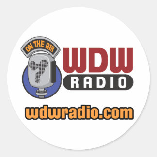 WDW Radio Logo Gear Classic Round Sticker