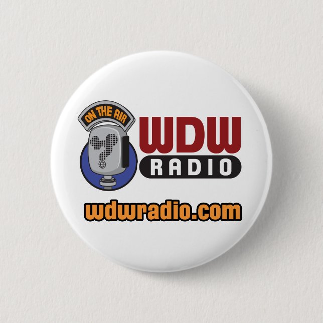 WDW Radio Logo Gear Pinback Button (Front)