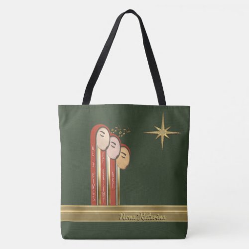 We 3 Kings _ Art Deco Christmas Personalized Tote Bag