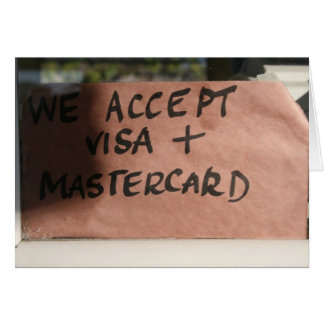 We Accept Visa & Mastercard Cards