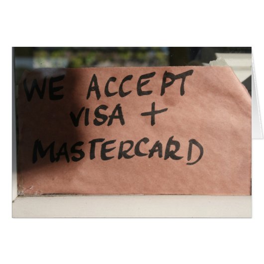 We Accept Visa & Mastercard Cards (Front Horizontal)
