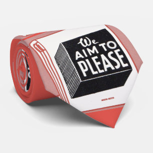 We Aim to Please print Neck Tie