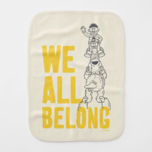 We All Belong Baby Burp Cloth