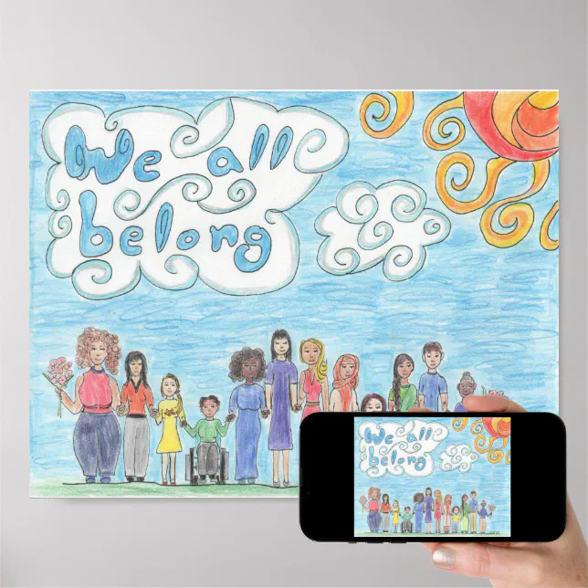We All Belong Poster | Zazzle