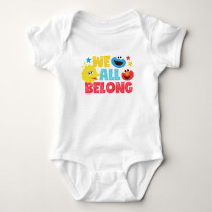We All Belong Stars Baby Bodysuit