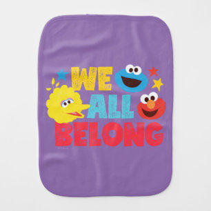 We All Belong Stars Baby Burp Cloth