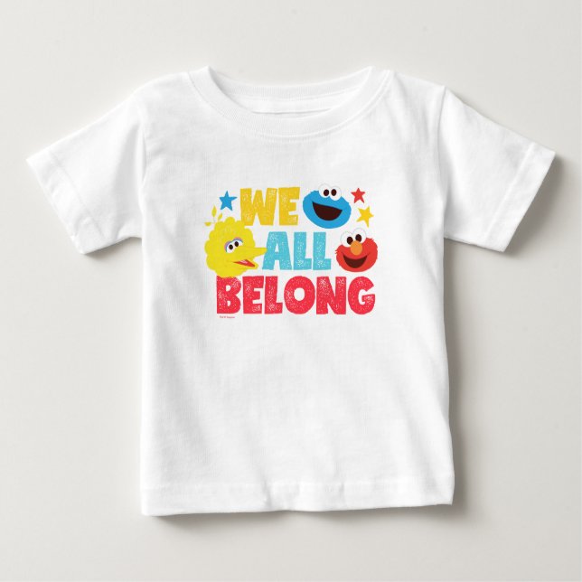 We All Belong Stars Baby T-Shirt (Front)